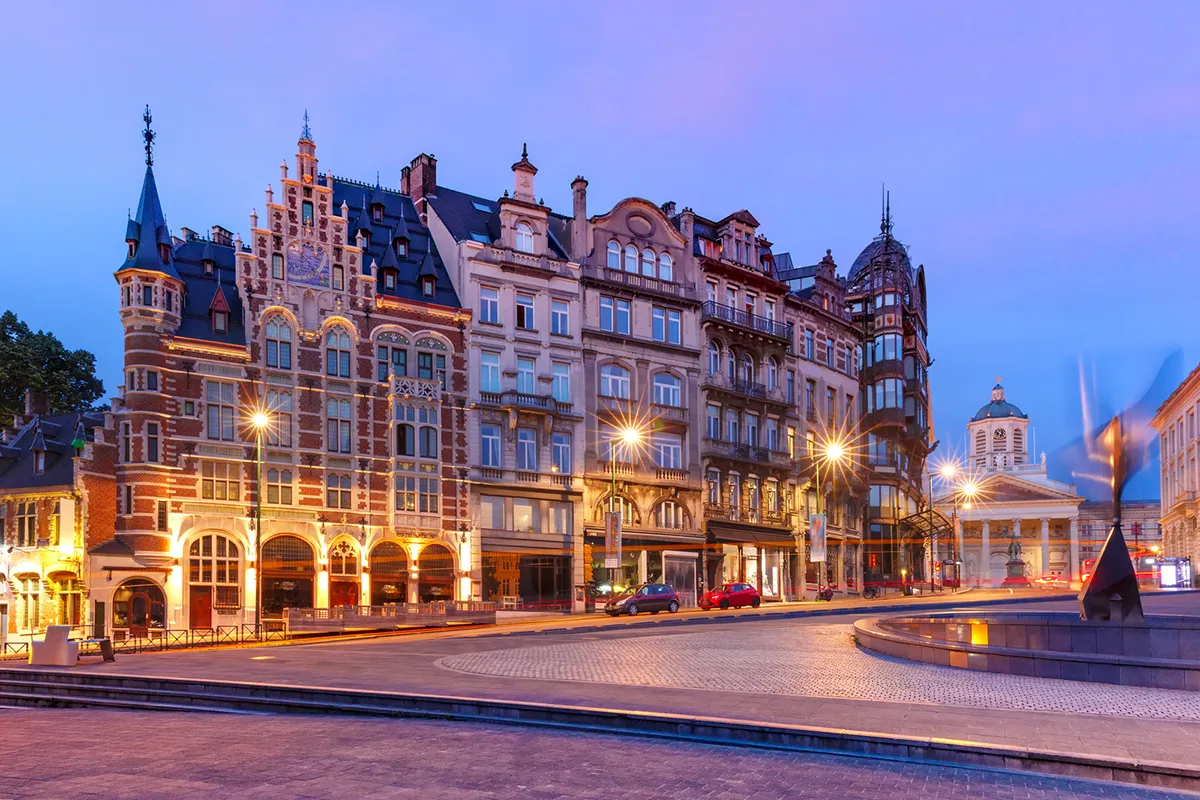 Immeubles de Bruxelles la nuit